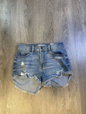 Eunina Shorts Womens Small Kara High rise High Low Rolled Shortie